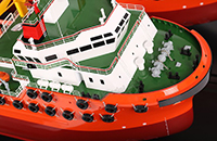 71m Anchor Handling & Tug Ship Model